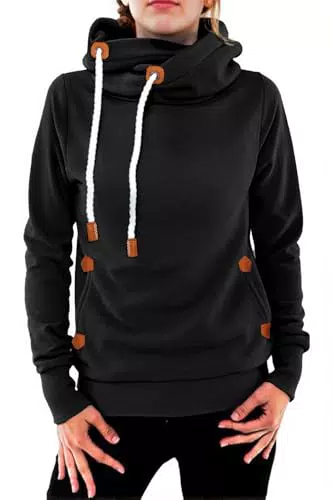Cindeyar Damen Hoodie Pullover aus Baumwollmischung für den Winter