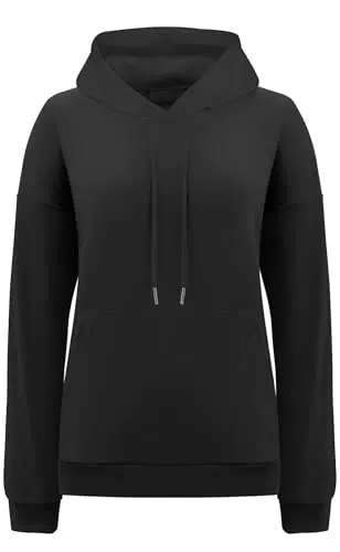 Cindeyar Hoodie Damen Winter Einfarbig Kapuzenpullover Casual Sweatshirt