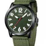 CIVO Militär Uhr für Herren: Wasserdichte Quarzuhr mit großen Zahlen und Nylonband