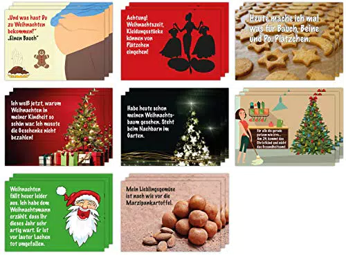 Clever Pool Weihnachtskarten mit originellen Sprüchen – 8 lustige Motive