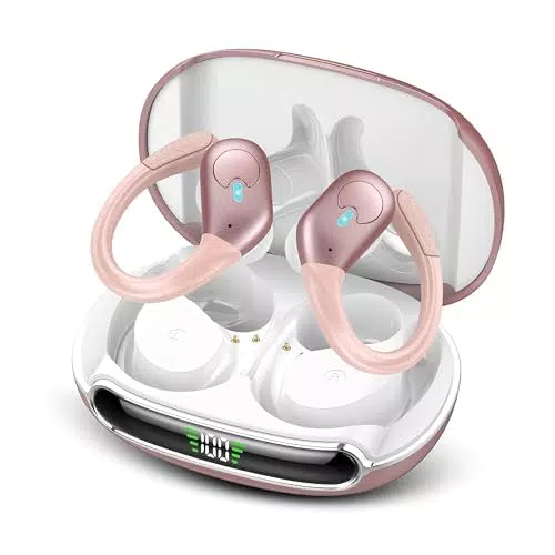 coioc Bluetooth Kopfhörer Sport mit ENC Mikrofon, IP7 wasserdicht, 60 Std. HiFi