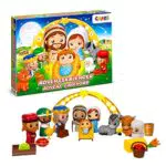 CRAZE Adventskalender für Kinder - Weihnachtskrippe mit Spielfiguren