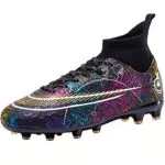 Fußballschuhe Herren High Top Spike Cleats - Profi Trainingsschuhe für Outdoor Fußball - Kinder Jungen Fg/Ag Sport Schuhe