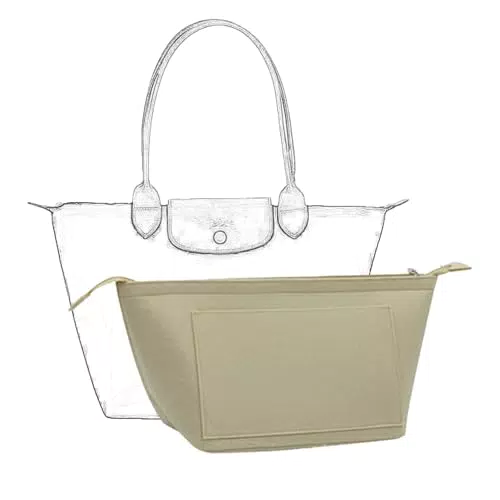 D.DUO Taschen-Organizer für Longchamp – Geldbörsen-Einsatz mit Reißverschluss