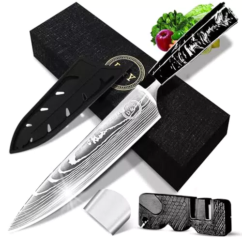D & Y Kochmesser 21 cm - Ergonomisches Küchenmesser aus deutschem Edelstahl