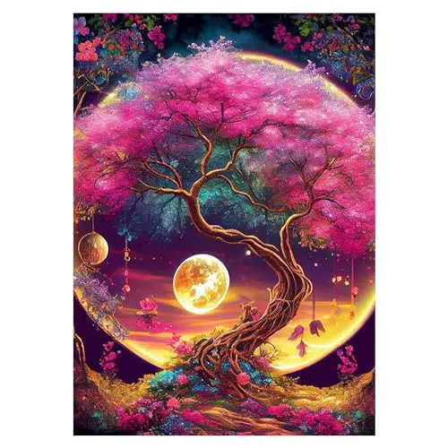 Daisen Art Malen nach Zahlen für Erwachsene – Baum des Lebens DIY Ölmalerei Set