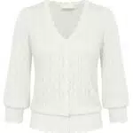 Eleganter Bolero Cardigan für Damen mit 3/4-Ärmeln und Knopfleiste