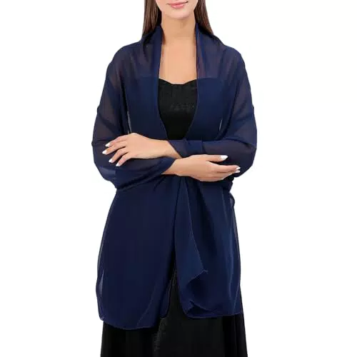 Ladiery Damen Chiffon Halstuch – Leichter Schal für festliche Anlässe