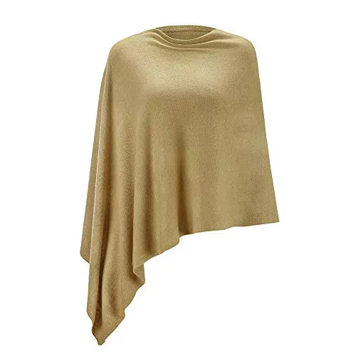 Damen Poncho – Leichter, eleganter Pullover-Schal aus Strick für Damen