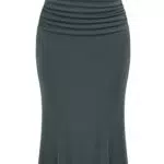 Damen Vintage Midi Bleistiftrock High Waist Bodycon Rock Elegant