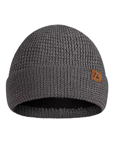 DANISH ENDURANCE Merino Beanie mit Fleece, Grau, Einheitsgröße