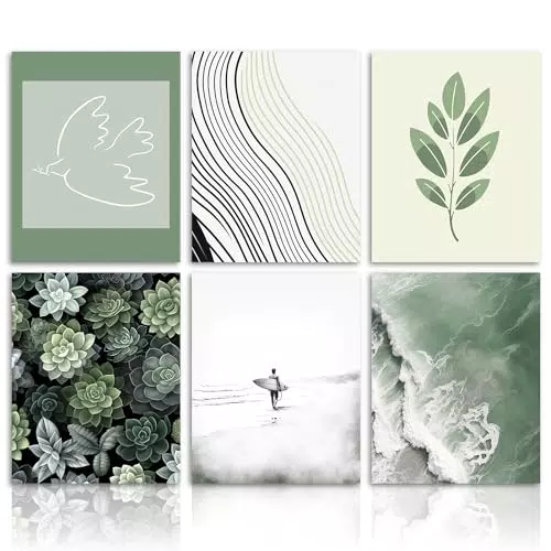 Dazzlewall Abstrakte Minimalistische Leinwandbilder für Schlafzimmer und Wohnzimmer