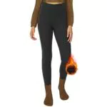 DDOBB Thermo Leggings Damen High Waist mit Innenfleece - Sportleggings für den Winter