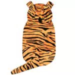 DELIFUR Tiger-Kostüm für Hunde mit lustiger Kapuze für Halloween