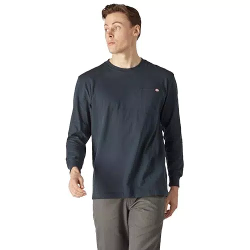 Dickies Herren Langarmshirt mit Tasche - Legere Passform