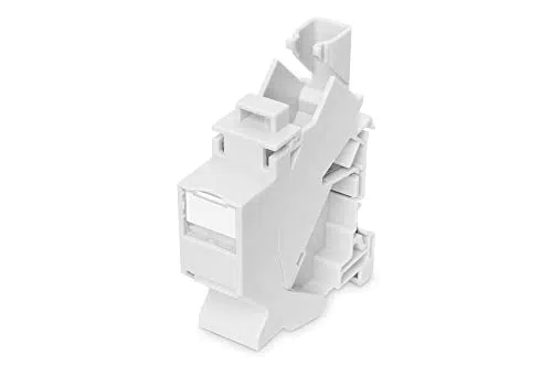 DIGITUS Hutschienen-Adapter für Keystone-Modul 45° mit Beschriftungsfeld