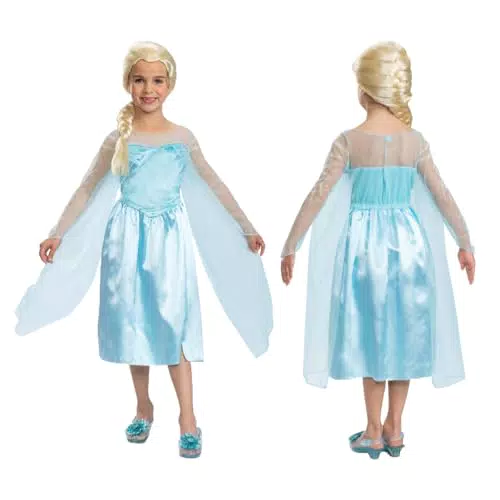 Disguise Elsa Classic Kostüm für Kinder – Verkleidung für Fasching und Karneval