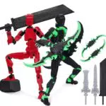 DKIIL T13 Action Figure - 3D-gedruckte, mehrgelenkige Figur mit Schwertern und Händen