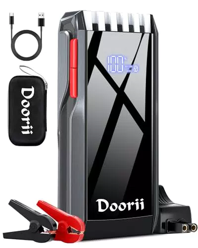 DOORII 012 Starthilfe Powerbank für 9L Benzin und 7L Diesel mit USB Schnellladung