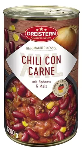 DREISTERN Chili con Carne - Pikanter Eintopf in recyclebarer Dose mit Bohnen & Mais