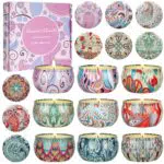 Duftkerzen Set für Frauen – 100% Soja-Wachs, ideales Geschenk für Weihnachten