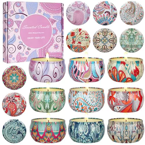 Duftkerzen Set für Frauen – 100% Soja-Wachs, ideales Geschenk für Weihnachten