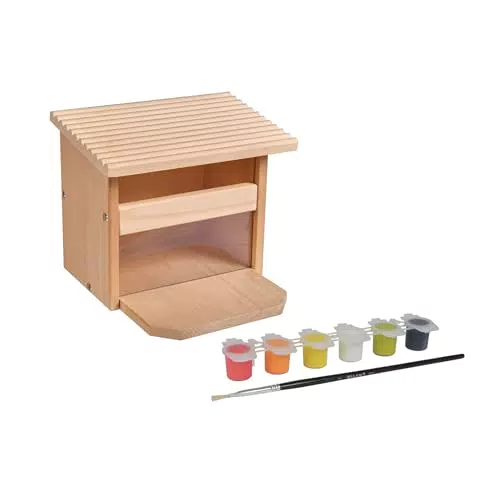 Eichhorn Futterhaus für Eichhörnchen – Bastelset aus Lindenholz für Kinder ab 6 Jahren