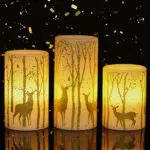 Eldnacele Flammenlose Kerzen mit 6-Stunden-Timer für Weihnachtsdekoration