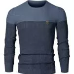 Elegancity Herren Pullover Rundhalsausschnitt Slim Fit Feinstrick Winterpullover