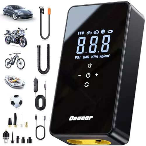 Brandname Elektrische Luftpumpe mit Doppelmotor, 150 PSI, 6000 mAh, Auto & Fahrrad