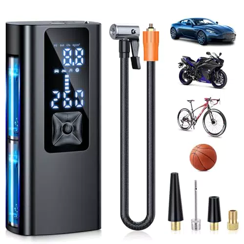 Xiaomi Elektrische Luftpumpe - Tragbarer Akku Kompressor für Fahrrad und Auto