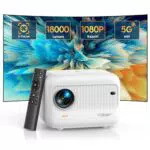 YABER E1 Mini Beamer 1080P, 4K Unterstützung, 18000 Lumen, WiFi & Bluetooth
