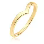 Elli V-Form Stacking Ring aus 925 Sterling Silber für Damen