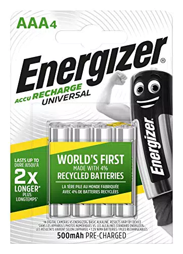 Energizer Wiederaufladbare AAA Batterien - Recharge Universal