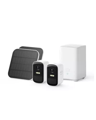 eufy Security eufyCam 2C Überwachungskamera mit Solarpanel, HomeKit-kompatibel, 1080p HD