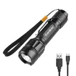 EverBrite LED Taschenlampe 800 Lumen, USB aufladbar, 6 Modi, Aluminiumlegierung