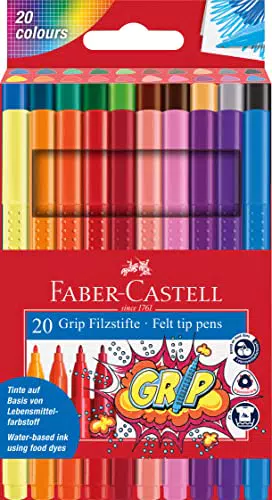 Faber-Castell Fasermaler GRIP Colour Marker - Hochwertige Marker für kreative Projekte