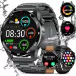 FEELNEVER Smartwatch Herren mit Telefonfunktion, wasserdicht und 100+ Sportmodi