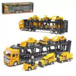 FENGQ Autotransporter Spielzeug mit Baustellenfahrzeugen für Kinder ab 3 Jahren
