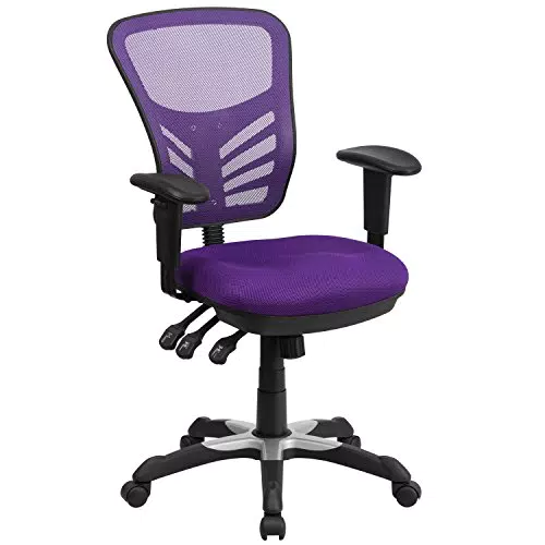 Flash Furniture Ergonomischer Bürostuhl mit Mesh-Rückenstütze und höhenverstellbarem Sitz