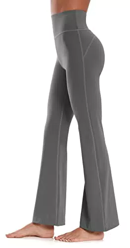 Flatik Damen Bootcut Yogahose - Hohe Taille Flare Fitness Training Hosen