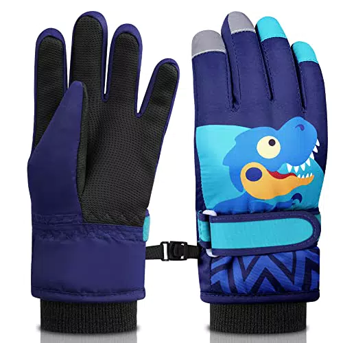 Flintronic Skihandschuhe für Kinder, wasserdicht und winddicht, für Winteraktivitäten