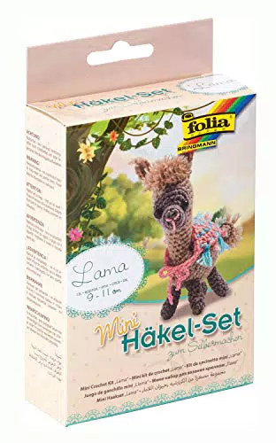 folia 23912 - Mini Häkelset Faultier, Komplettset zur Erstellung von einem selbst gehäkelten niedlichen Faultier