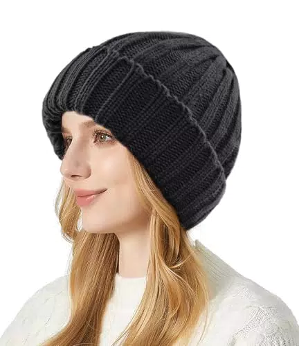 FORVEVO Damen Wintermütze - Thermo Beanie mit Fleece Futter für kaltes Wetter