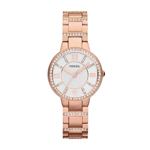 Fossil Damenuhr Virginia Quarzwerk 30mm Edelstahlgehäuse mit Armband