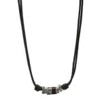 Fossil JF84068040 Herren Halskette aus echtem Leder