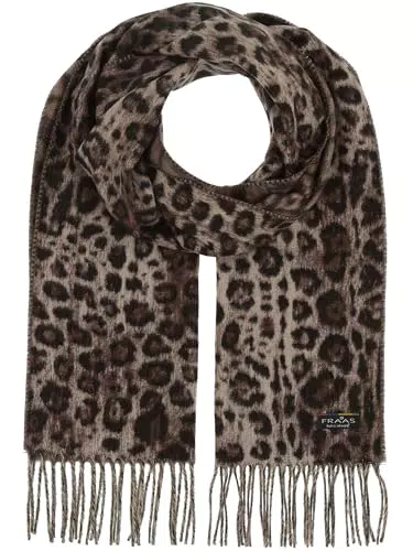 FRAAS Cashmink Schal – Weicher Schal mit Animal Print für Damen, Made in Germany