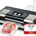 FRESKO Vakuumierer für Lebensmittel mit Einhand-Bedienung und Schneidemesser