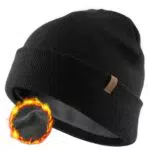 FURTALK Classic Beanie - Unisex Strickmütze mit warmem Polarfleece-Futter