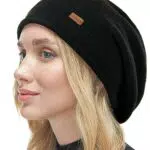 FURTALK Damen Slouchy Beanie Mütze aus Kaschmir – Weiche Wintermütze